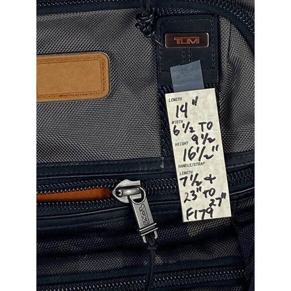 TUMI Parrish Leather Trim Camo Laptop Storage Unisex Backpack Black/Gray F179 - Picture 8 of 8